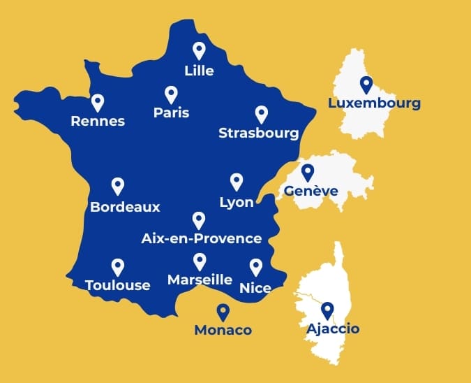 Carte des centres de formation CCA en Europe